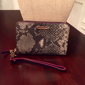 Stella & Dot snakeskin wristlet